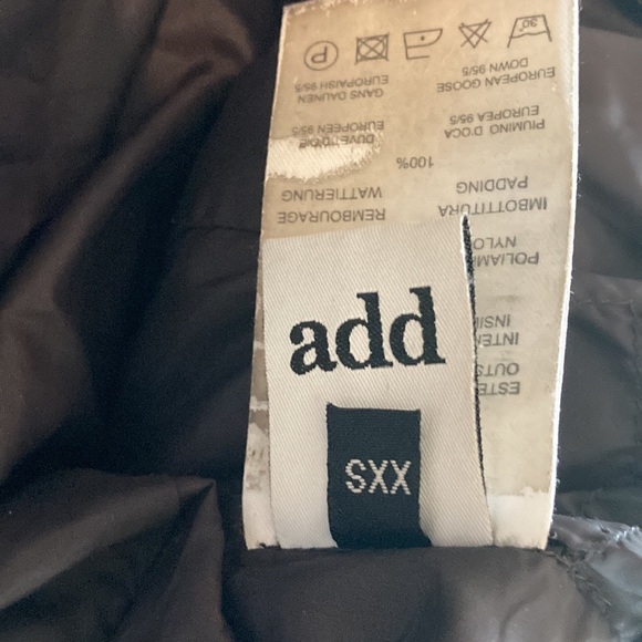 ADD DOWN***Black Belted Fur Hooded Coat***Size XXS - Picture 6 of 11